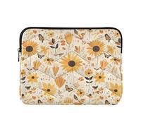 Custodie per computer portatili da 13 a 14 pollici, concise, girasoli autunnali e farfalle, borsa da trasporto per tablet per lavoro aziendale