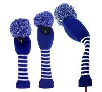 Custodie per mazza da golf | Protezione Driver per mazza da golf | Tre pezzi morbidi cappe a maglia protezione per racchette da palla, per sport da giardino, torneo, adolescenti adulti