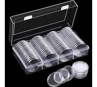 Custodie per monete, adatte per dollari Silver Eagle, 40 mm, con scatola organizzatrice, per collezione di monete (60 pezzi)