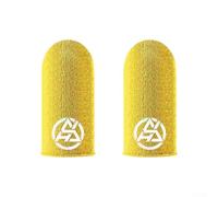 Custodie per pollice in fibra d'argento per ambienti di gioco per smartphone e tablet in cui la precisione del tocco e la durata sono essenziali (giallo)