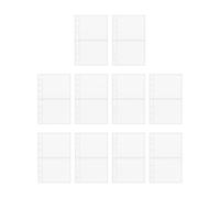 Custodie per raccoglitori con tasche, 10 pezzi di ricambio con 6 anelli, protezioni per caricamento foto, postali, indice, classe, quaderni, trading, follower, studio, studenti