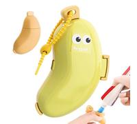 Custodie per spazzolino da denti | Custodia portatile a forma di banana con dispenser e organizzatore per dentifricio integrati, custodia per spazzolino da denti - per lavabo doccia bagno WC casa