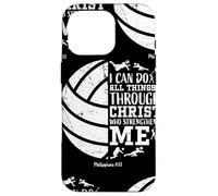 Custodie per telefono pallavolo carino versi cristiani regali ragazze adolescenti Custodia per iPhone 16 Pro