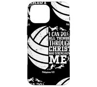 Custodie per telefono pallavolo carino versi cristiani regali ragazze adolescenti Custodia per iPhone 16 Pro Max