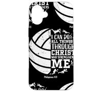 Custodie per telefono pallavolo carino versi cristiani regali ragazze adolescenti Custodia per iPhone 16 Plus