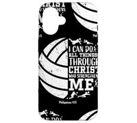 Custodie per telefono pallavolo carino versi cristiani regali ragazze adolescenti Custodia per iPhone 16
