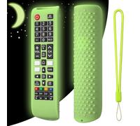 Custodie protettive in silicone con corda per appendere il telecomando per Smart TV BN59-01315A, BN59-01315B, BN59-01315E, BN59-01315L, verde luminoso