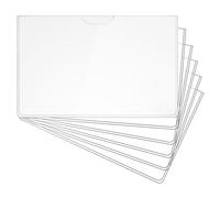 Custodie protettive per carte - 10 pezzi in PVC, custodie per carte da lavoro, custodie per carte collezionabili | Protezione per la sicurezza sociale, trasparente, resistente all'acqua, trasparente