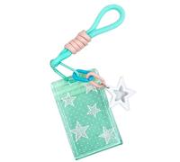 Custodie protettive per porta carte credito per pass, Green | Protettore per carte in plastica con tasche multiple per credenziali del campus, buoni pasto e chiavi,