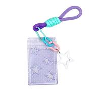 Custodie protettive per porta carte credito per pass, Purple | Protettore per carte in plastica con tasche multiple per credenziali del campus, buoni pasto e chiavi,