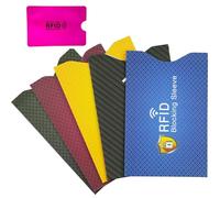 Custodie RFID Blocking NFC (6 pezzi) per carte di credito, carte di credito, carte di credito, passaporto, carte di credito, carte di credito, carte di credito, carte di credito, Multicolore, m,