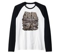 Custodite la Pace ! Mai più Guerra Monito e Impegno Maglia con Maniche Raglan