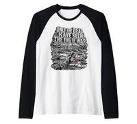 Custodite la Pace ! Peace Mai più Guerra Monito e Impegno Maglia con Maniche Raglan