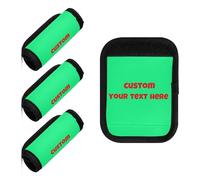 Custom 4 Pcs Bagagli Avvolgenti Personalizzati Elastico per Bagagli Grip Etichette Adesivi per Bagagli per Borse da Viaggio Bagagli Valigia Verde Brillante