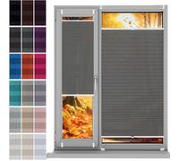 Custom 62 x 100 cm, tenda avvolgibile giorno e notte, senza trapano, filtro della luce, design moderno, per finestre e porte, grigio, facile installazione, elegante decorazione per la casa