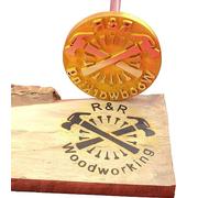 Custom Brass Branding Iron for Wood Logo personalizzato per firma, pelle, cibo, legno Branding Iron by Handcrafted (2,5 x 2,5 cm)