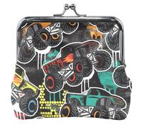 Custom Cars Monster Truck - Portafogli e borse da donna con fibbia e chiusura a bacio, Cars Monster Truck Nero, UNITALLA Cars Monster Truck Nero, UNITALLA Classic, Cars Monster Truck Nero, Taglia