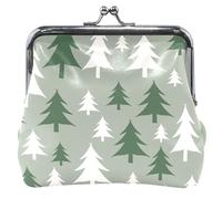 Custom Christmas Tree - Portamonete da donna e sacchetto con fibbia Kiss Lock, piccolo portamonete per monete, albero di Natale, verde chiaro, classico, Albero di Natale verde chiaro, Classico