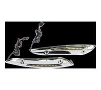 Custom Dynamics Genesi 4 LED Strada Glide Parabrezza Orlo #CD-RG-WT-AW2-C