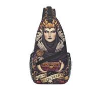 Custom Evil Queen Halloween Witch Crossbody Sling Zaino Uomo Portami Il Suo Cuore Borsa A Spalla Petto per Escursionismo