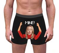 Custom for Men Personized Funny Photo Customized Underwear Briefs for Husband Intimo Uomo Extra, Blu marino, L