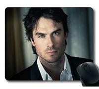 Custom Gaming Mouse Pad with Ian Somerhalder Actor Model Celebrity Non-Slip Neoprene Rubber Standard Size 9 Inch(220mm) X 7 Inch(180mm) X 1/8 Inch(3mm) Desktop Mousepad Laptop Mousepads Comfortable Computer Mouse Mat