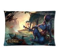 Custom League of Legends Pillowcase Throw Pillow cover 20x36 Zippered Pillow Case Two Sides Picture Printed Soft Cotton Comfortable
