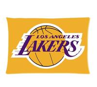 Custom Los Angeles Lakers Pillowcase Pillow Sham Queen Size Pillow Cushion Case Cover Two Sides Printed 20x30 Inches Zippered