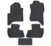 Custom-Made for 2014-2018 Chevrolet Silverado/GMC Sierra 1500 | 2015-2019 2500/3500 HD Crew Cab Premium All-Weather Rubber Floor Mats and Liners Front and 2nd Row Heavy Duty Set (Black)
