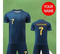 [Custom-Made] Set personalizzato in 2 pezzi, maglia da calcio casual per ragazzi e giovani Riyadh Victory Away n. 7, set di maglia a maniche corte e pantaloncini, tessuto in poliestere traspirante e a