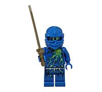 Custom - Mini statuetta Ninja Jay NRG in componenti originali Lego Ninjago, con spada argentata
