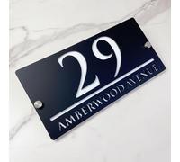 Custom Modern Two-Tone Acrylic 3D Floating House Numbers - Personalizzato Address Plaque for Stylish Outdoor Décor - Weatherproof Home Number Sign for Curb Appeal (Black White)