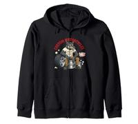 Custom Motorcycles Lowbrow Wolf Rockabilly 1950s Biker Felpa con Cappuccio