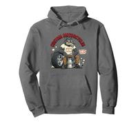 Custom Motorcycles Lowbrow Wolf Rockabilly 1950s Biker Felpa con Cappuccio