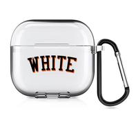 Custom Names & Numbers Case Compatibile con Apple Air Pods 4, Cover personalizzata Art Sport Jersey Style (trasparente)