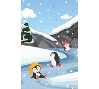 Custom "Penguin Snow Day Skate" Paperback Notebook: 120 Pages, 60 sheets, Personalized Paperback, Unique Gift for Birthdays & Any Occasion, 5.5x8.5 in