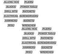 Custom Premium Magnetic Toolbox Labels for Tool Organization 12 Pack of Magnetic Toolbox Labels 3D-Printed Personalized Tool Box Drawer Tags Reusable General Multipurpose Tools Boxs Stickers