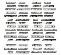 Custom Premium Magnetic Toolbox Labels for Tool Organization 12 Pack of Magnetic Toolbox Labels 3D-Printed Personalized Tool Box Drawer Tags Reusable General Multipurpose Tools Boxs Stickers