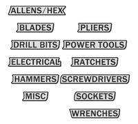 Custom Premium Magnetic Toolbox Labels for Tool Organization 12 Pack of Magnetic Toolbox Labels 3D-Printed Personalized Tool Box Drawer Tags Reusable General Multipurpose Tools Boxs Stickers