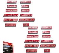 Custom Premium Magnetic Toolbox Labels for Tool Organization 12 Pack of Magnetic Toolbox Labels 3D-Printed Personalized Tool Box Drawer Tags Reusable General Multipurpose Tools Boxs Stickers