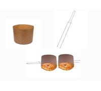 CUSTOM PRINT SHOPPING SET PREPARAZIONE PANETTONE 10 FORME PANETTONE DA 500 GR + 1 SPILLONE PANETTONE 52 CM
