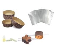 CUSTOM PRINT SHOPPING SET PREPARAZIONE PANETTONE 7 FORME PANETTONE DA 1 KG + 1 SPILLONE PANETTONE 52 CM + 1 AROMA PANETTONE + 10 BUSTE
