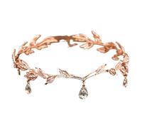Custom Rhinestone Forehead Chain & Tiara - Elegant Crystal Headdress For Weddings(Rose gold)