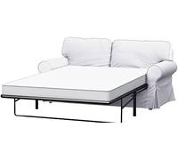 Custom Slipcover Replacement La sostituzione di copertura Bed Ektorp Divano a due posti è su misura Compatibile per IKEA Ektorp 2 posti Sleeper cotone bianco