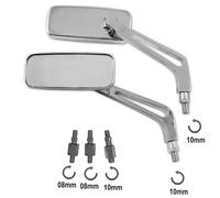 Custom Style Motorcycle Motorbike Chrome Short Handlebar Mirror Chrome DX+SX