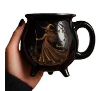 Custom Witch Cauldron Mug - Personalized Witch Cauldron Mug, Witching You A Wicked Brew for Women Besties Family Tea Cup Witchy Spooky Vibes Gifts (B,1pcs)
