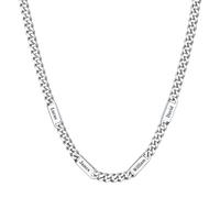 Custom4U Catena Cubana con 4 Nomi, Catene in Argento Robuste e Personalizzate da Uomo, Collana Ipoallergenica da Uomo, Gioielli per Amici, 24+2" Lunghezza Regolabile