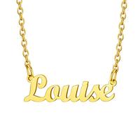 Custom4U Collana Nome Oro 58 Nomi Collana Donna Argento con Nome Ragazza Ragazzo Girocollo Collana con Nome Sempre al Top Scegli Il Tuo Nome Collana Donna Argento