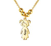 Custom4U Collana Personalizzatoa con Ciondolo di Bambini Ragazzi e Ragazze 1-5 Nomi Collana da Donna Mamma Placcata in Oro in Argento S925 Gioielli Personalizzati Regalo di Compleanno per Madre