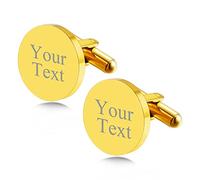 Custom4U Gemelli per Uomo Personalizzati con Foto Lettere Gemelli per Matrimonio con Incisione Traforata Tridimensionale Lettere Ondulate per Uomo Sposo Ragazzi Regalo di Laurea